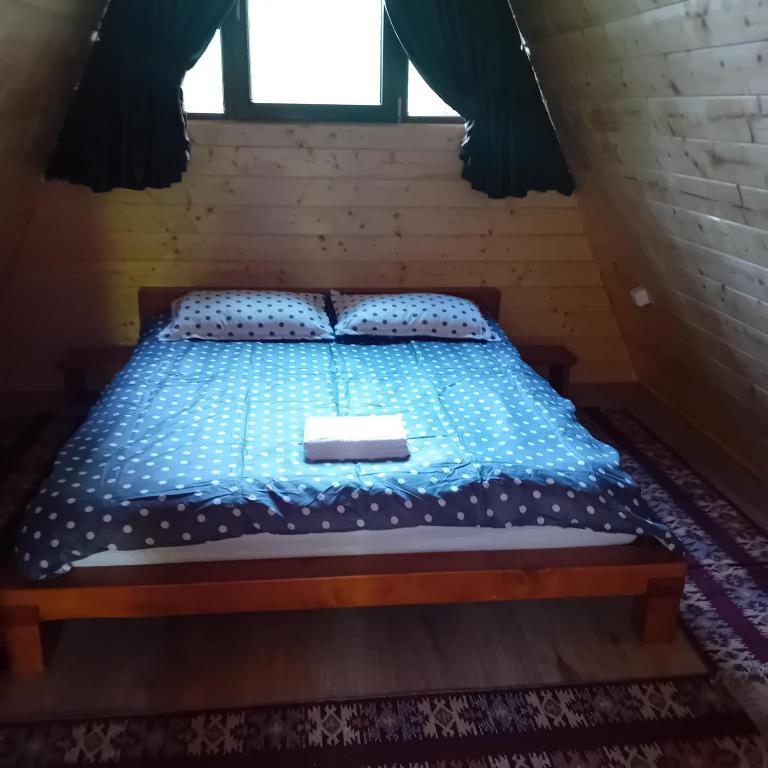 Postel nebo postele na pokoji v ubytování Căbănuțe Izbândiș