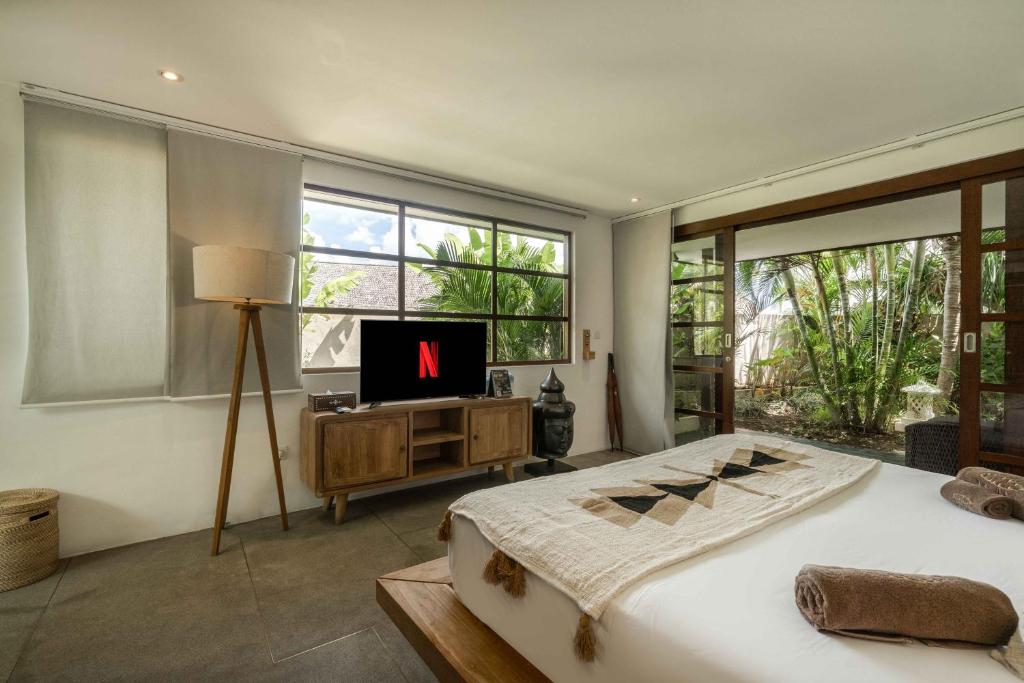 TV a/nebo společenská místnost v ubytování Biu Biu Resort Bali