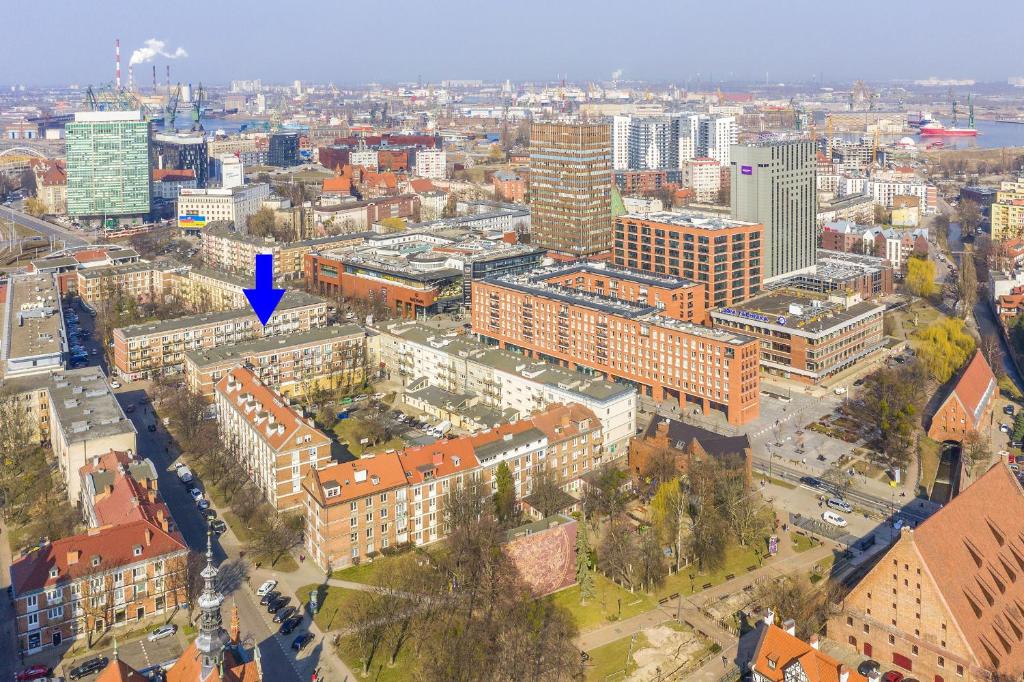 Výhľad na mesto Gdansk alebo výhľad na mesto priamo z apartmánu
