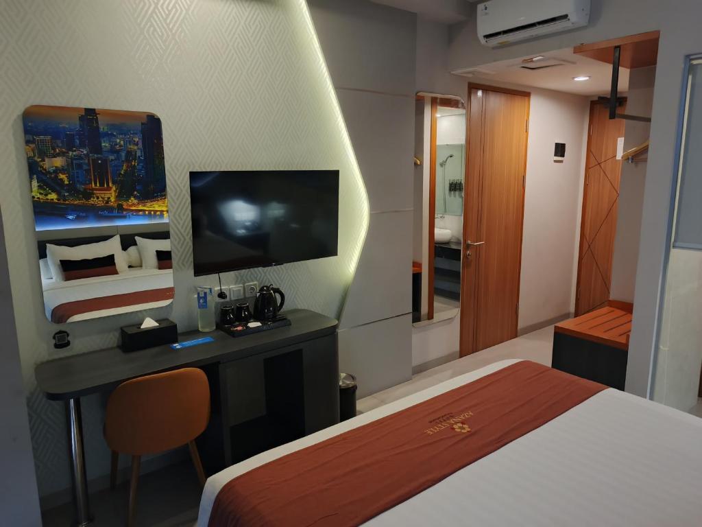 TV a/nebo společenská místnost v ubytování Azana Style Hotel Tulungagung