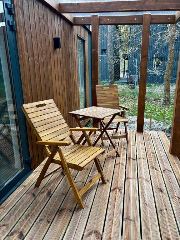 Patio nebo venkovní prostory v ubytování Leśna Przystań