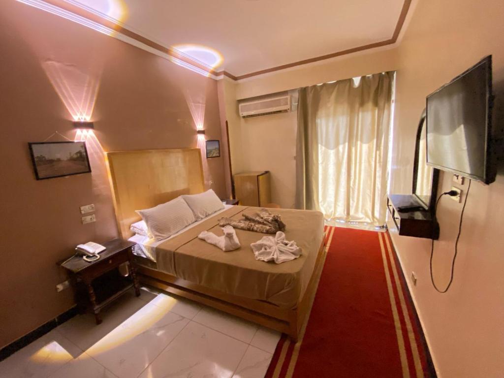 TV a/nebo společenská místnost v ubytování Shady Hotel Luxor