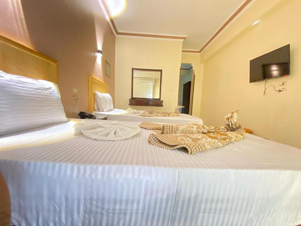 Postel nebo postele na pokoji v ubytování Shady Hotel Luxor