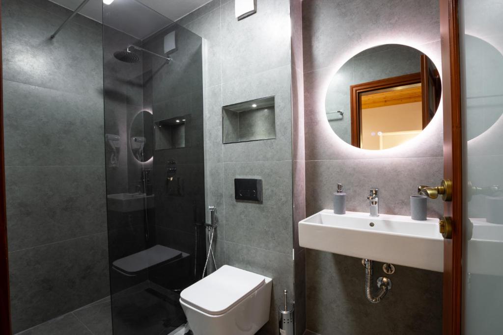 Koupelna v ubytování Guesthouse Lani