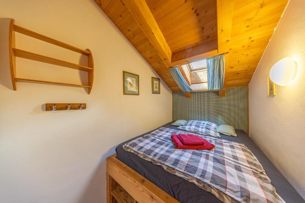 Postel nebo postele na pokoji v ubytování Chalet L'échappée belle