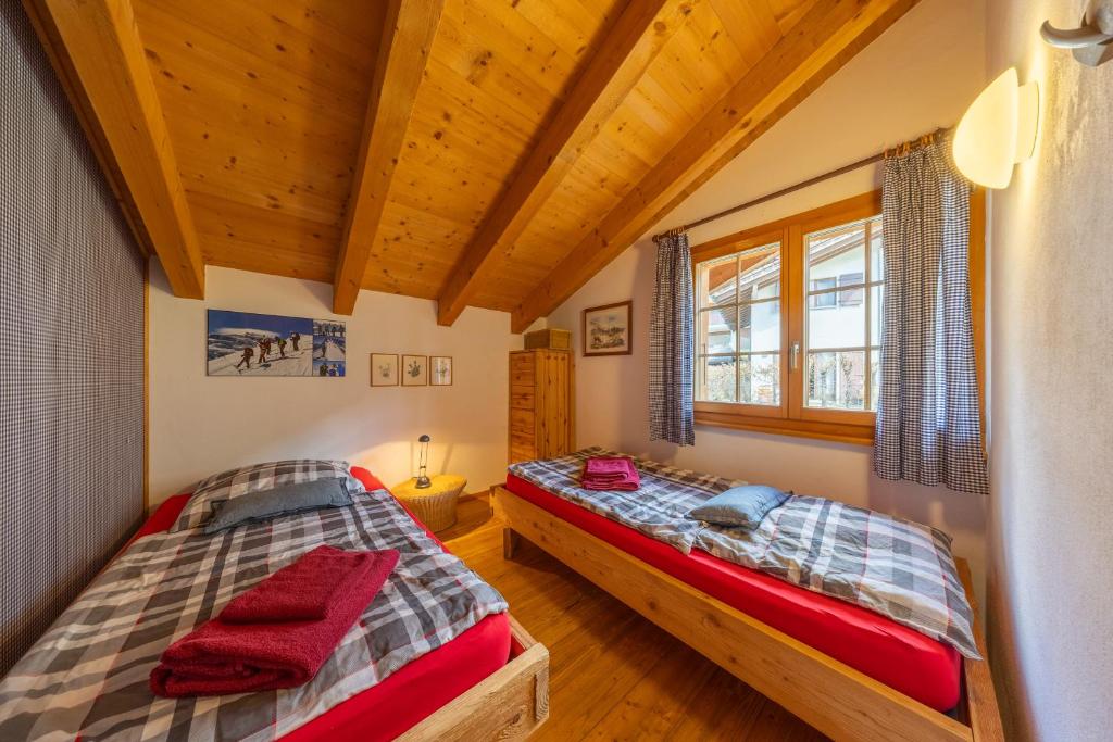 Postel nebo postele na pokoji v ubytování Chalet L'échappée belle