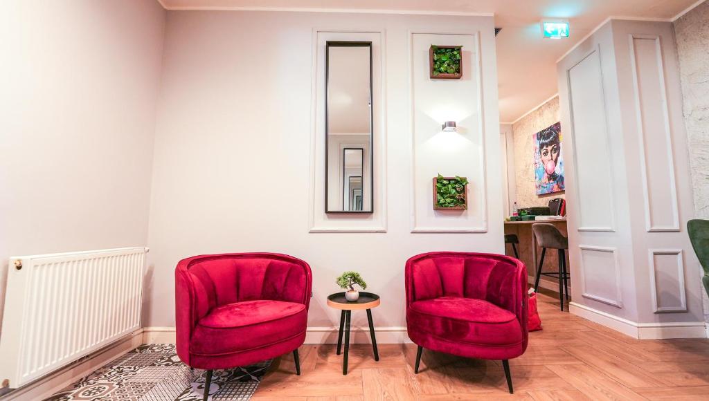 Posezení v ubytování Short Residence Hostel Vienna