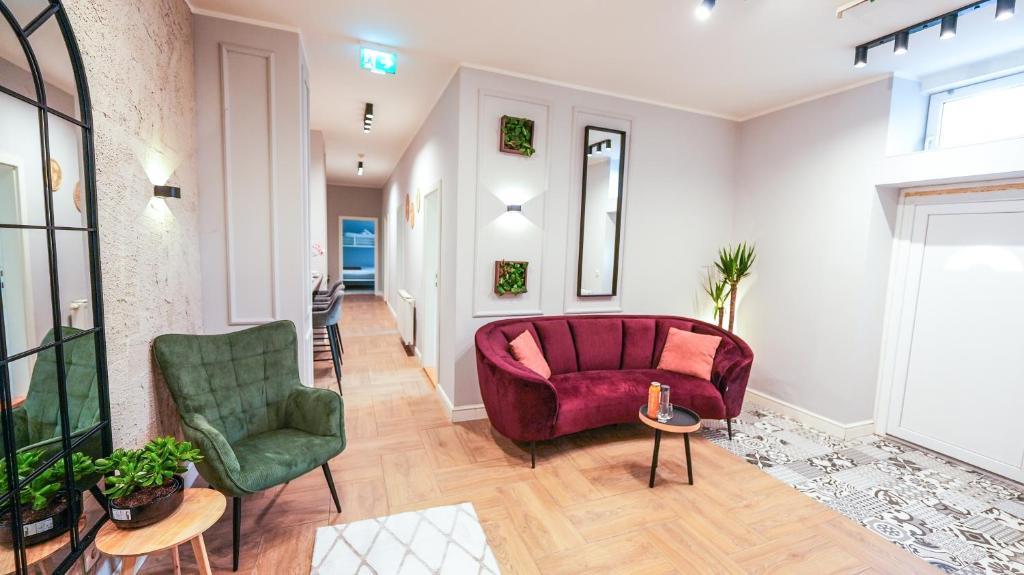 Posezení v ubytování Short Residence Hostel Vienna