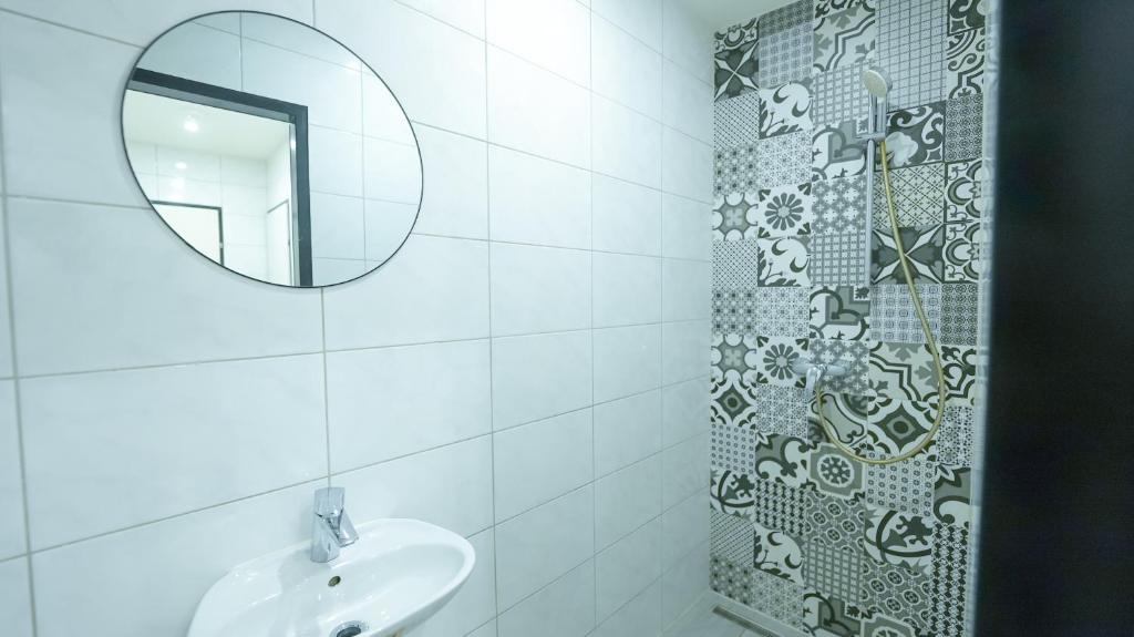 Koupelna v ubytování Short Residence Hostel Vienna
