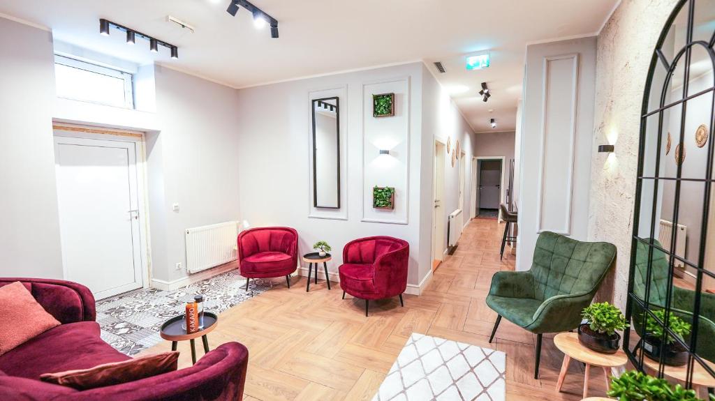 Posezení v ubytování Short Residence Hostel Vienna
