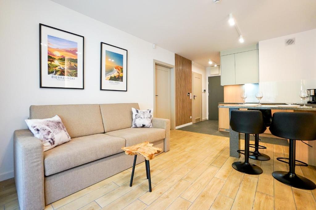 Posezení v ubytování Park View Residence by Baltic Home