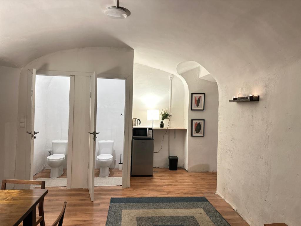 Koupelna v ubytování Gate of Dawn by Kliefs Vilnius - Virtual Check-In