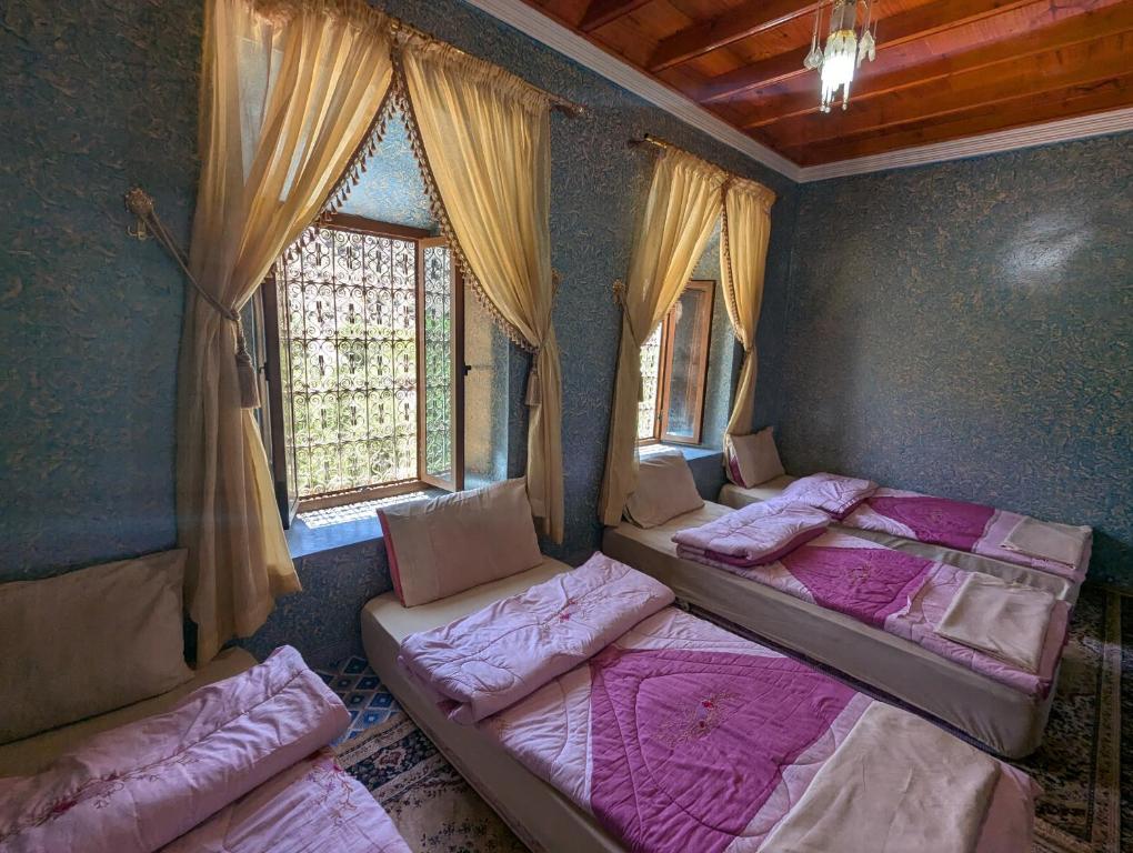 Un pat sau paturi într-o cameră la Gite D'etape Ait Ali Nito Assounfou