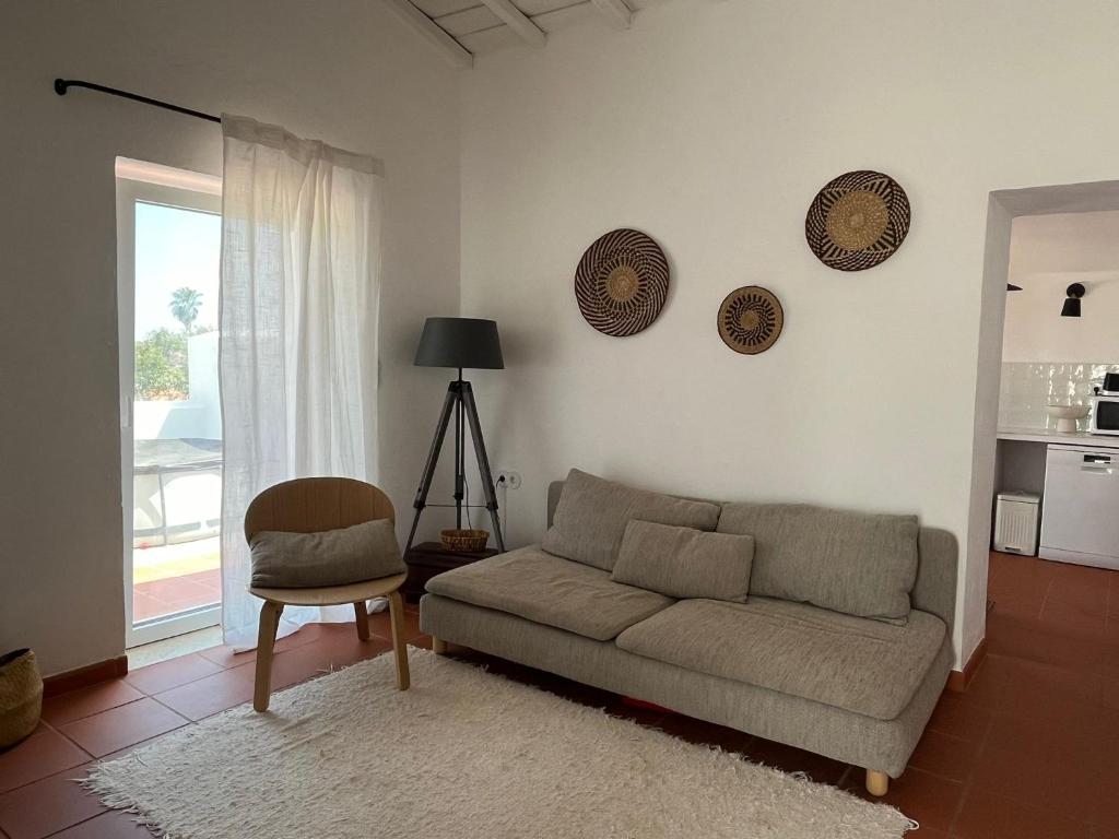 Χώρος καθιστικού στο Casa das Lages