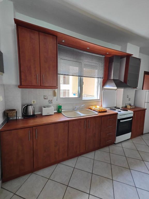 Kuchyňa alebo kuchynka v ubytovaní Roses RT apartments Skioni II