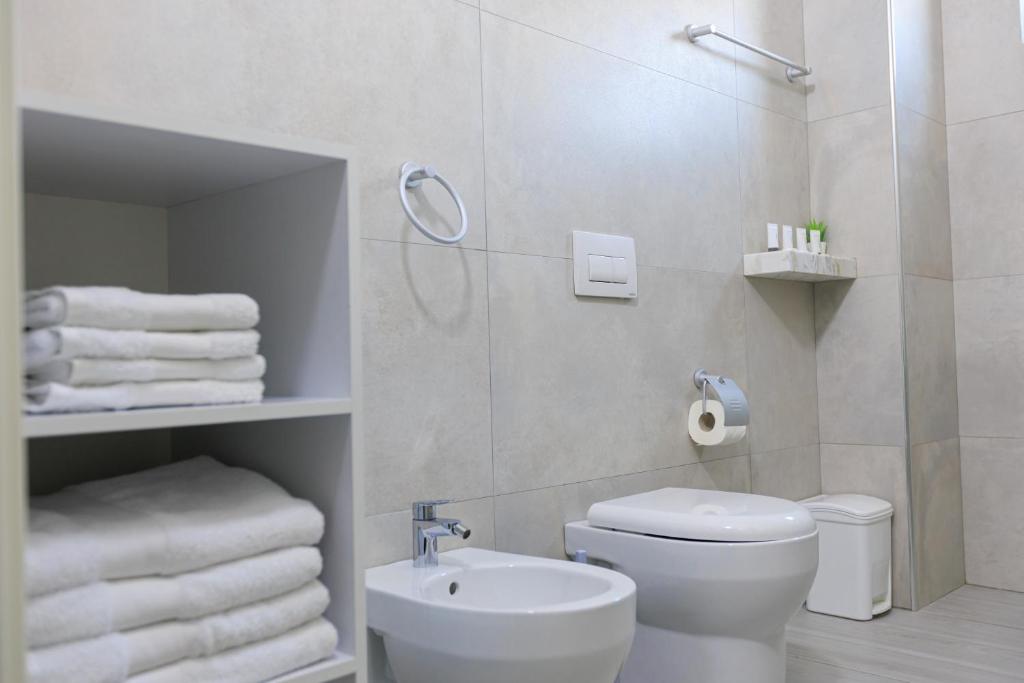 Koupelna v ubytování Hotel Amare