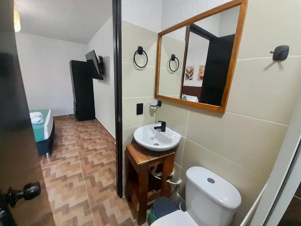 Um banheiro em Eco-Hotel Palma É Coco