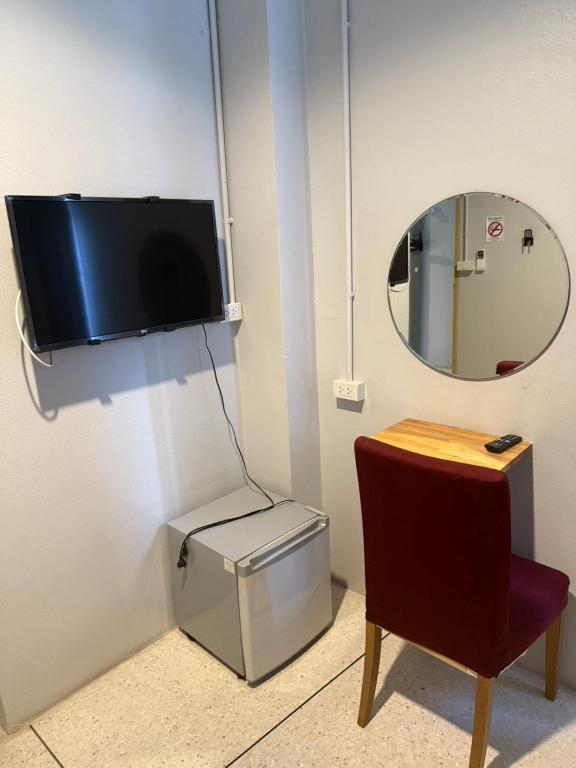 TV a/nebo společenská místnost v ubytování Ler Hostel 65