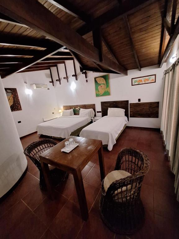 Postel nebo postele na pokoji v ubytování La Locanda