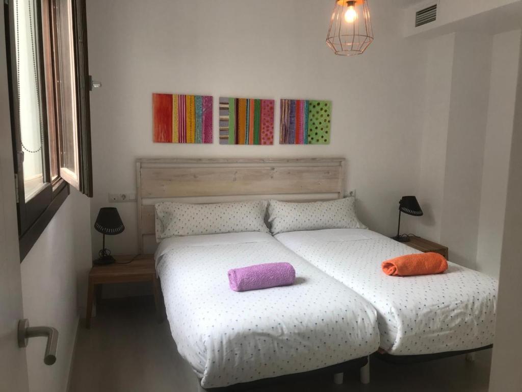 Postel nebo postele na pokoji v ubytování Apartaments Center 2 bedrooms