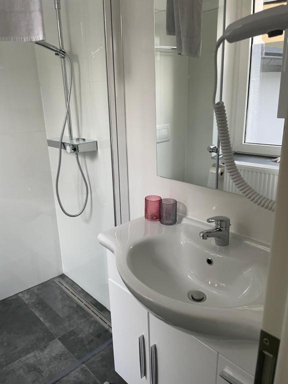 Koupelna v ubytování Motel Königslutter
