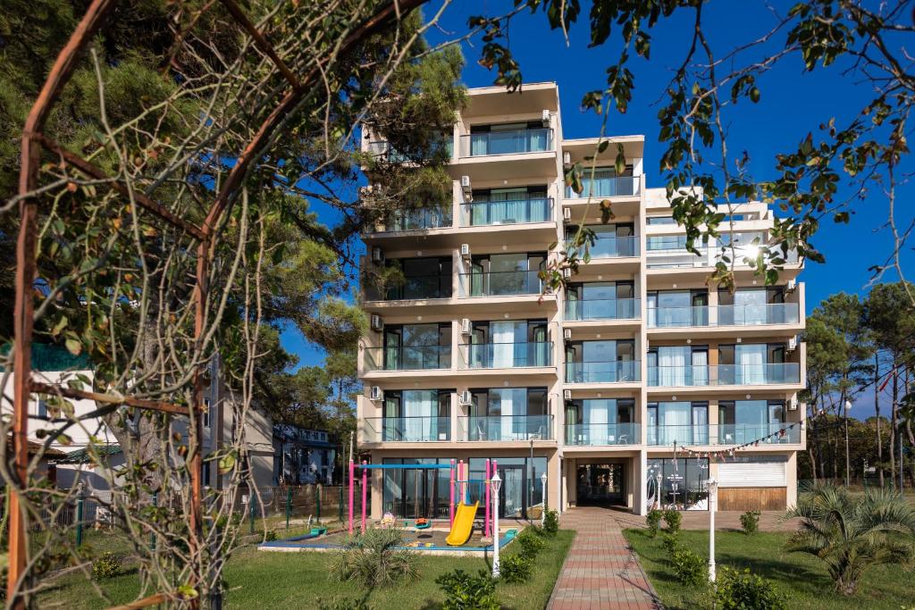 Budova, kde se aparthotel nachází