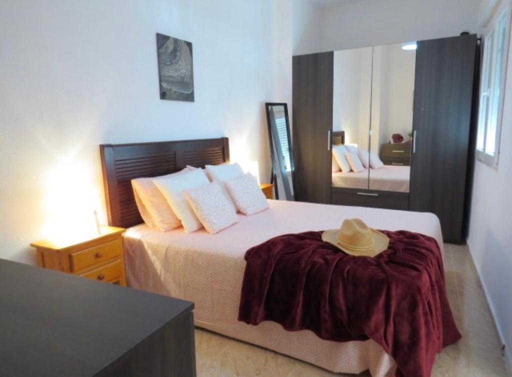 Posteľ alebo postele v izbe v ubytovaní Elegant apartment in Torrevieja with shared pool