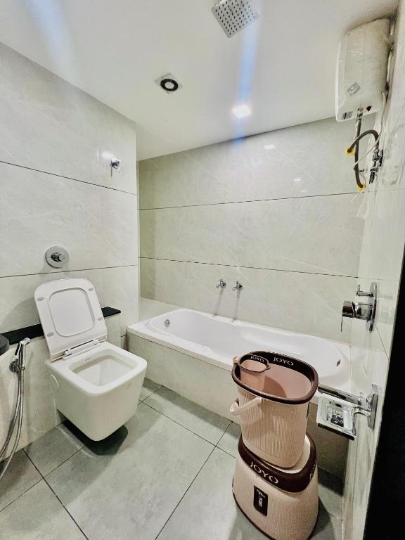 Koupelna v ubytování Hotel Metro Inn
