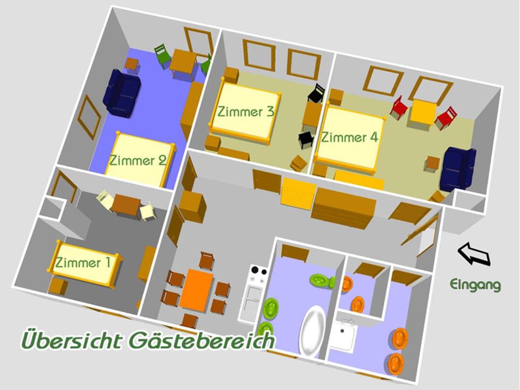 Půdorys ubytování Haus Elbtalaue