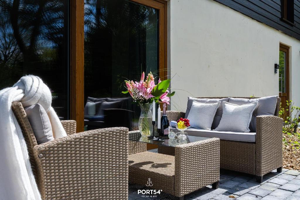 Istumisnurk majutusasutuses Ferienwohnung Winningmay III Füsing