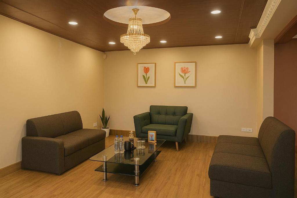 Posezení v ubytování Boudha Mandala Hotel