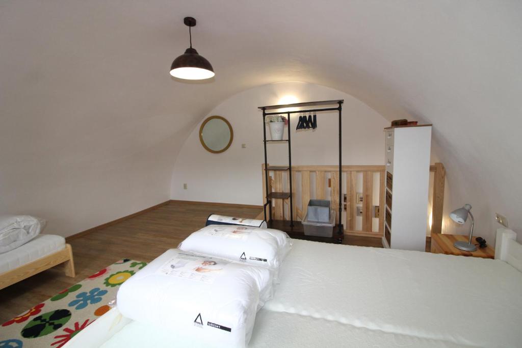 Postel nebo postele na pokoji v ubytování Guest House Mengsdorf