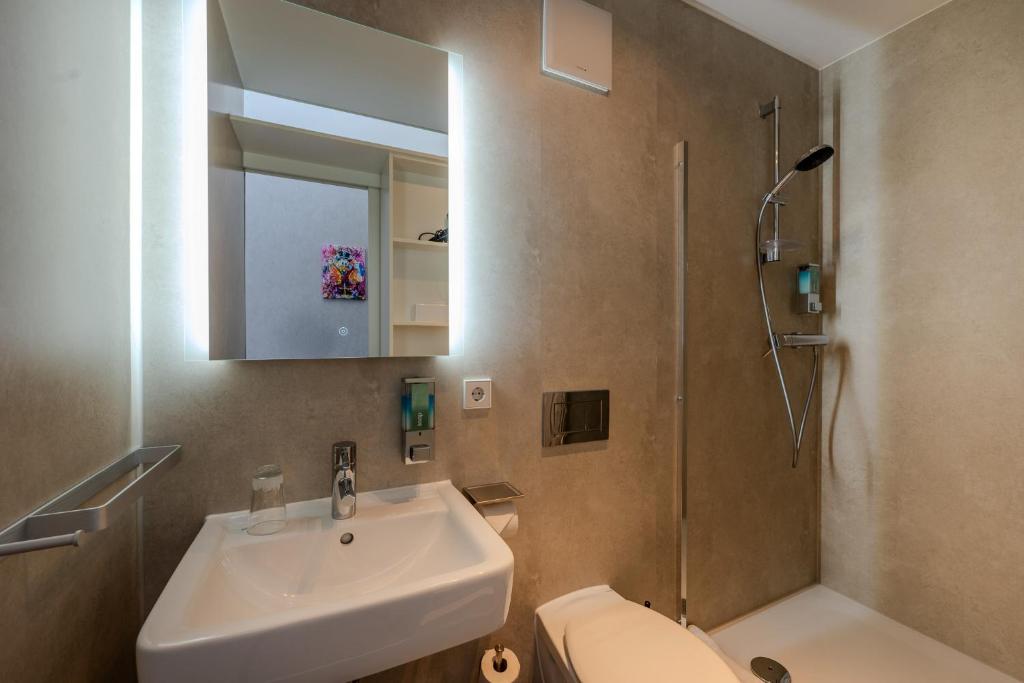 Koupelna v ubytování mk hotel berlin