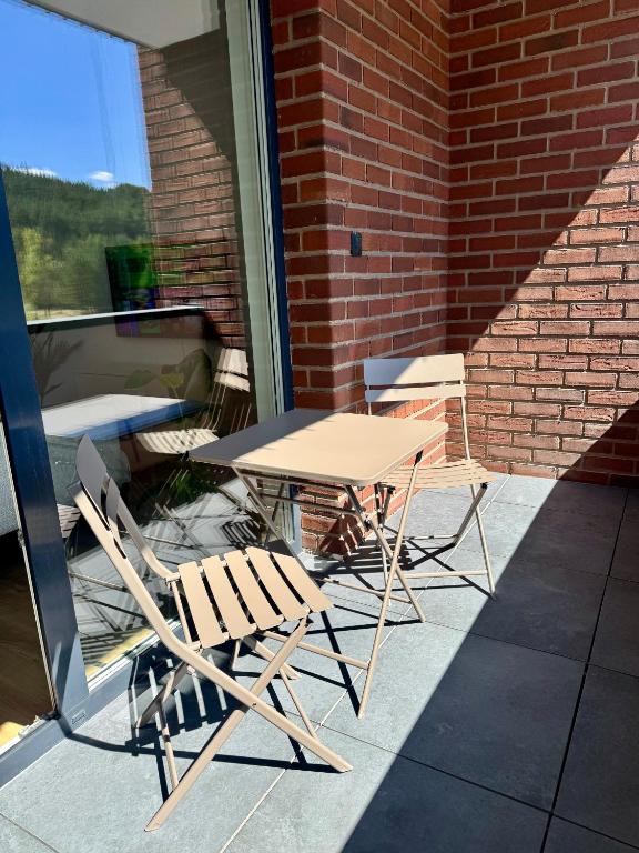 Balkón nebo terasa v ubytování Apartmán s výhľadom na Vysoké Tatry a les