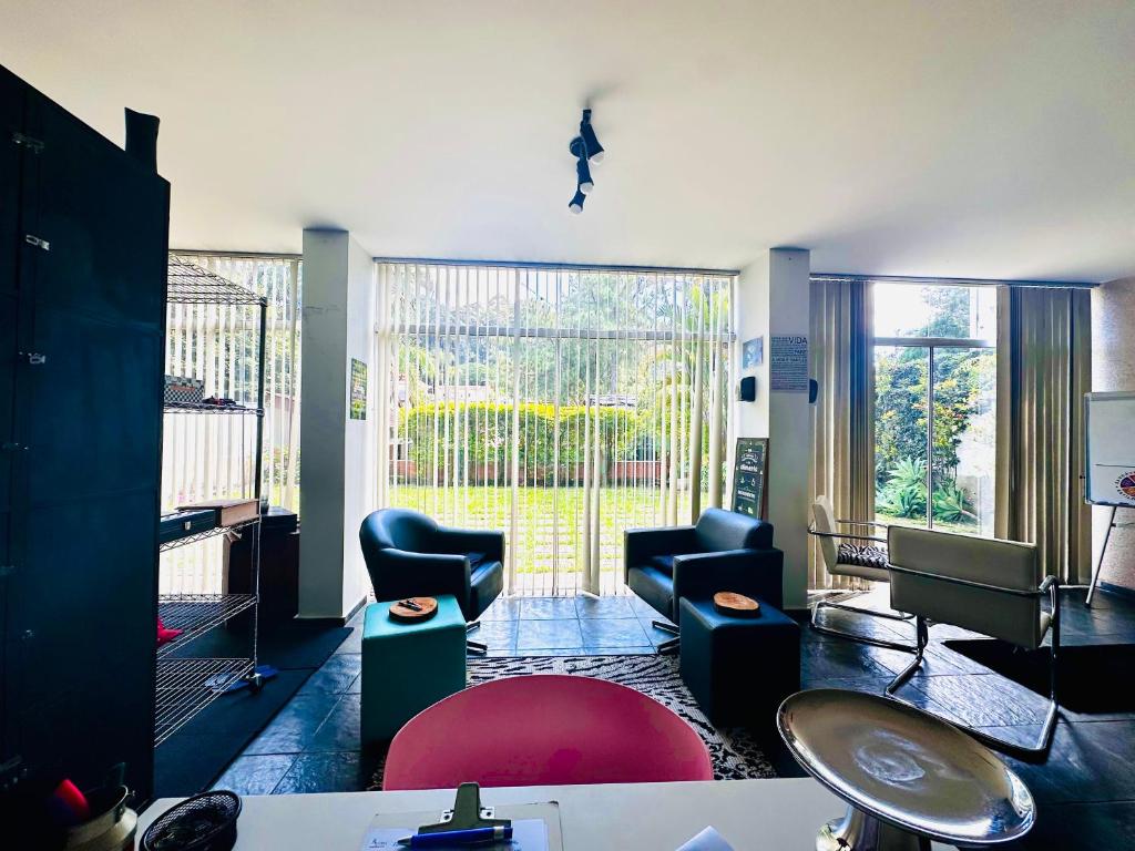 Χώρος καθιστικού στο Lindo Loft Casal em Casa de Alto Padrão