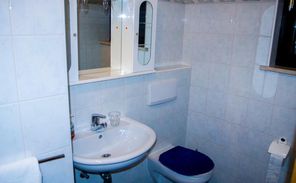 Koupelna v ubytování Rooms Hunter