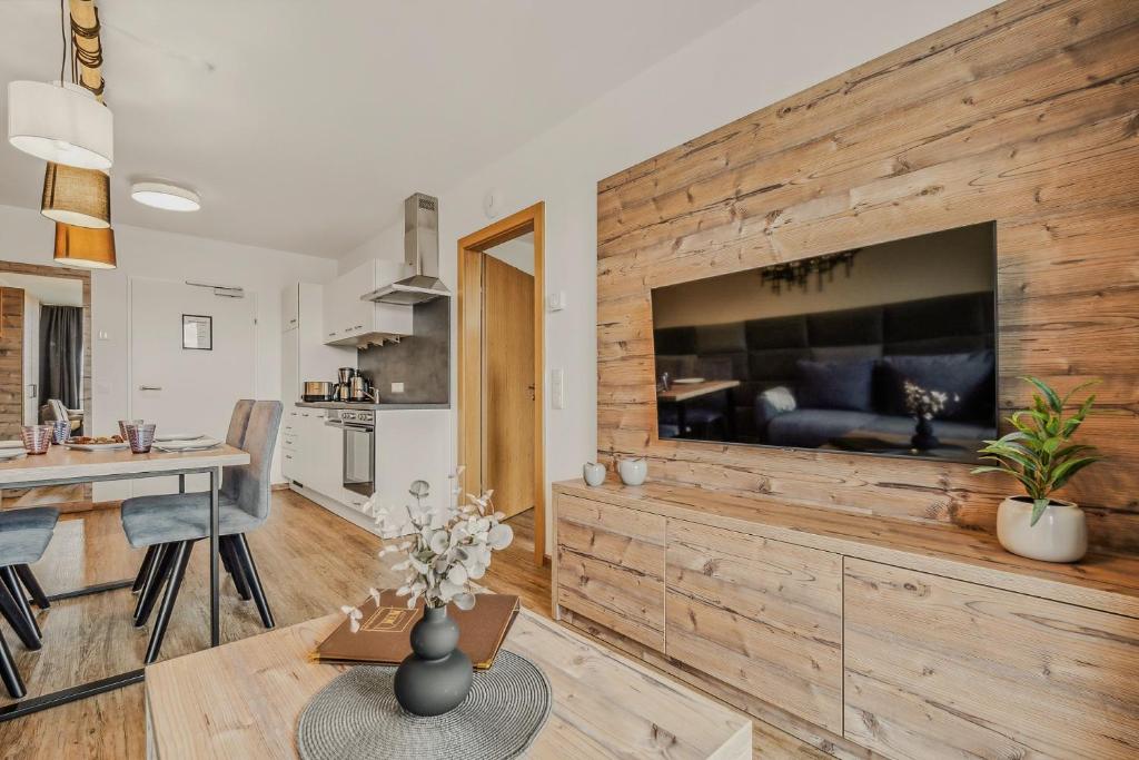 Kuchyň nebo kuchyňský kout v ubytování Design-Apartment Katschi - Entspannung auf 1641m Höhe