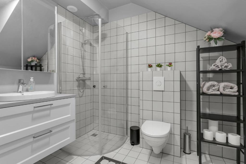 Koupelna v ubytování 2BR Apartment in the Heart of Selfoss