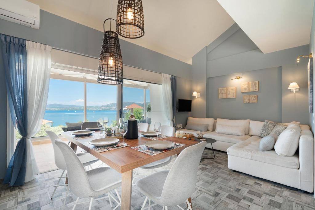 Posezení v ubytování Evagelia Luxury Family Apartment