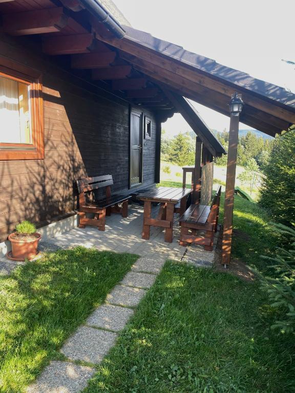 A garden outside Chata Drevenica Orava