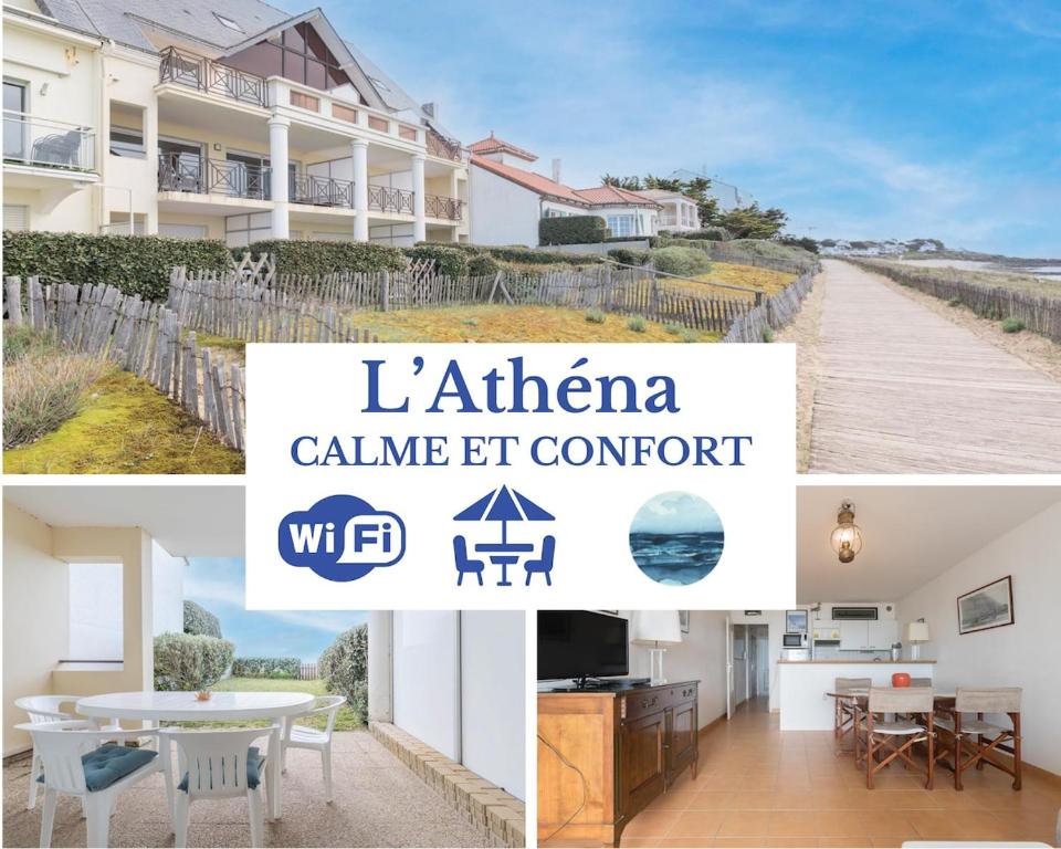 un collage de photos d'une villa dans l'établissement L'Athéna By Tranquil at Home, à Pornichet