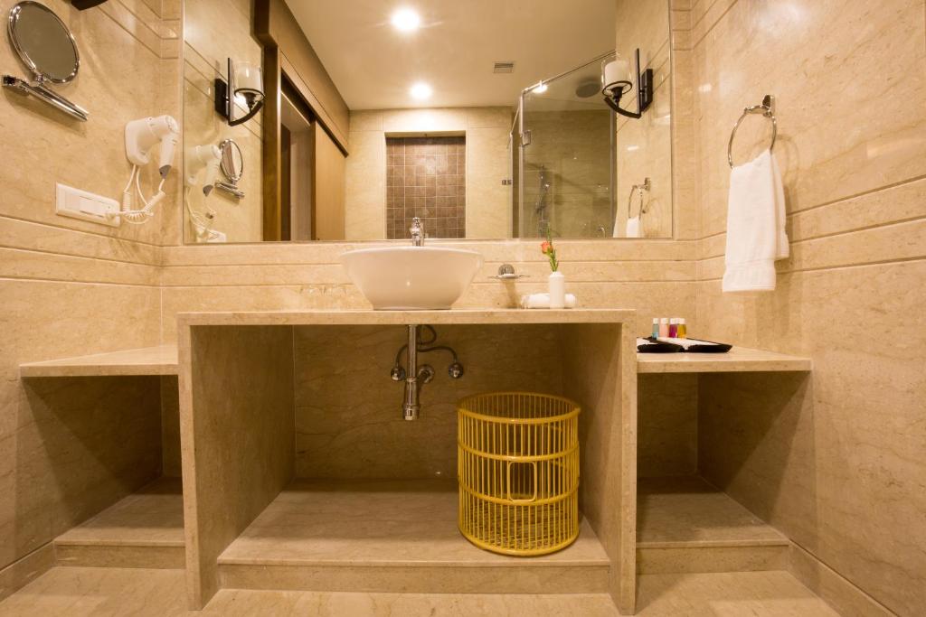 Koupelna v ubytování Kiscol Grands Hotel