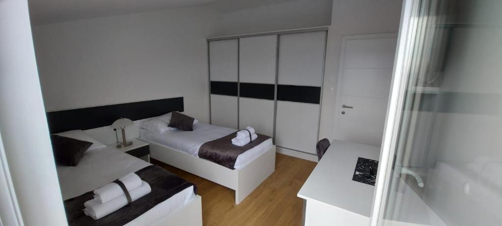 Postel nebo postele na pokoji v ubytování Sky View