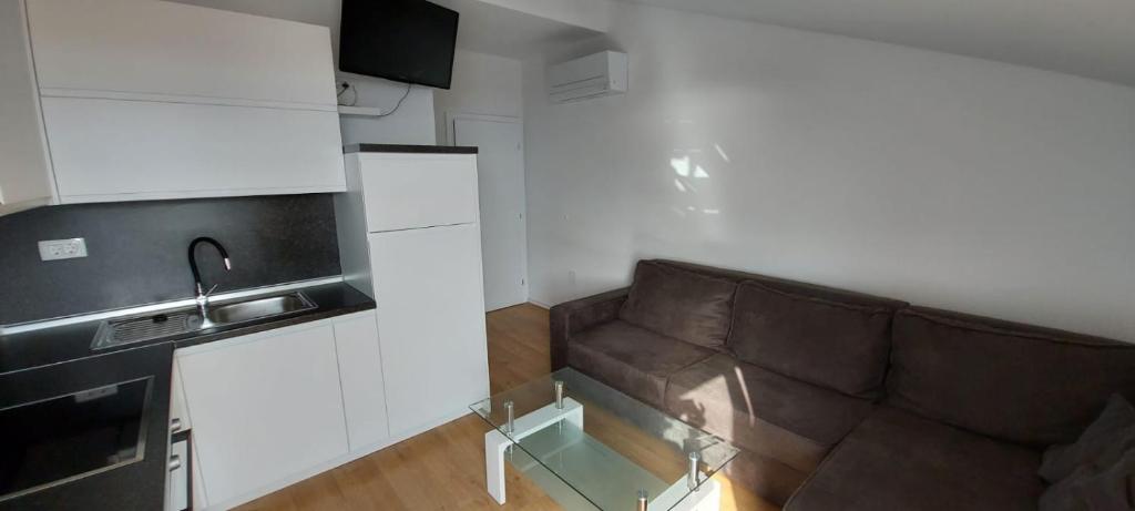 Kuchyň nebo kuchyňský kout v ubytování Sky View