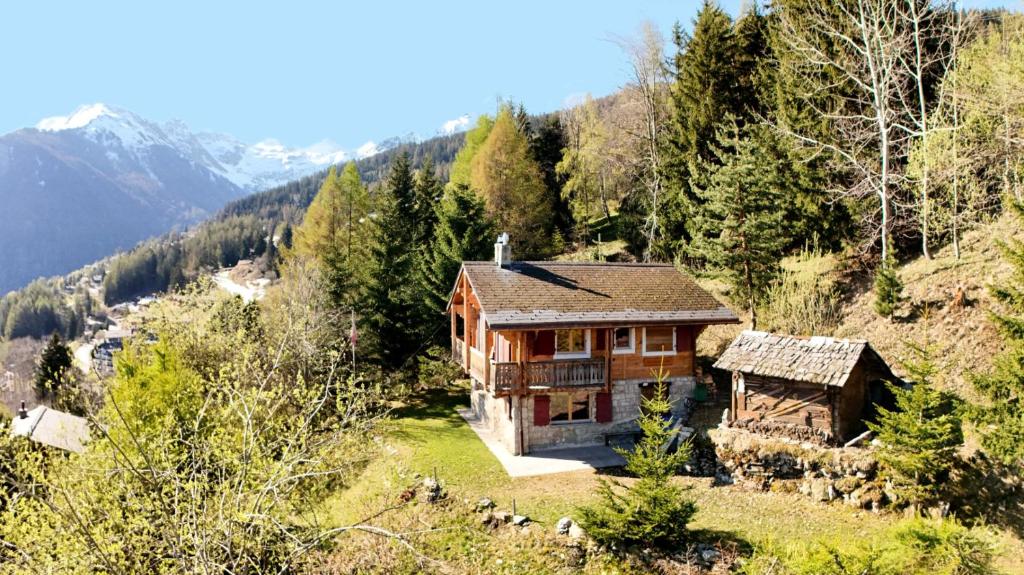 a house on the side of a mountain at Chalet a Didi - Alps Paradise - 4 Vallees in La Tzoumaz