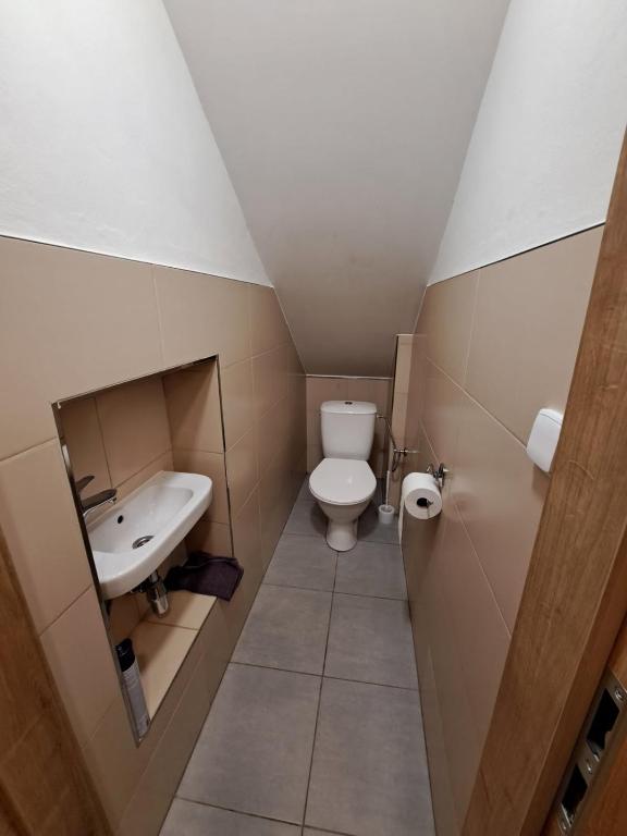 Koupelna v ubytování Apartmány Moravia