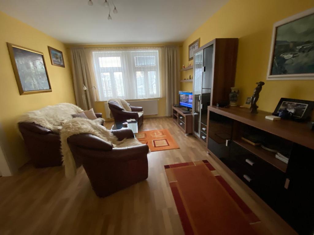 TV a/nebo společenská místnost v ubytování Apartmán Kumburská - Nová Paka
