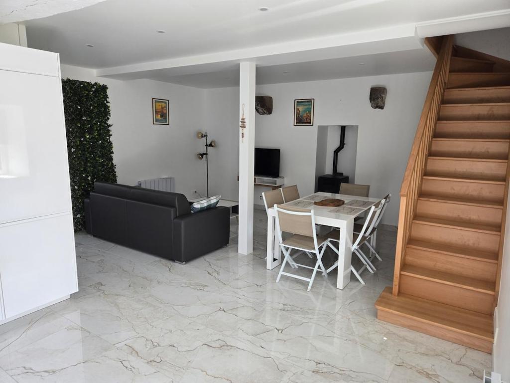 Posezení v ubytování maison à frehel