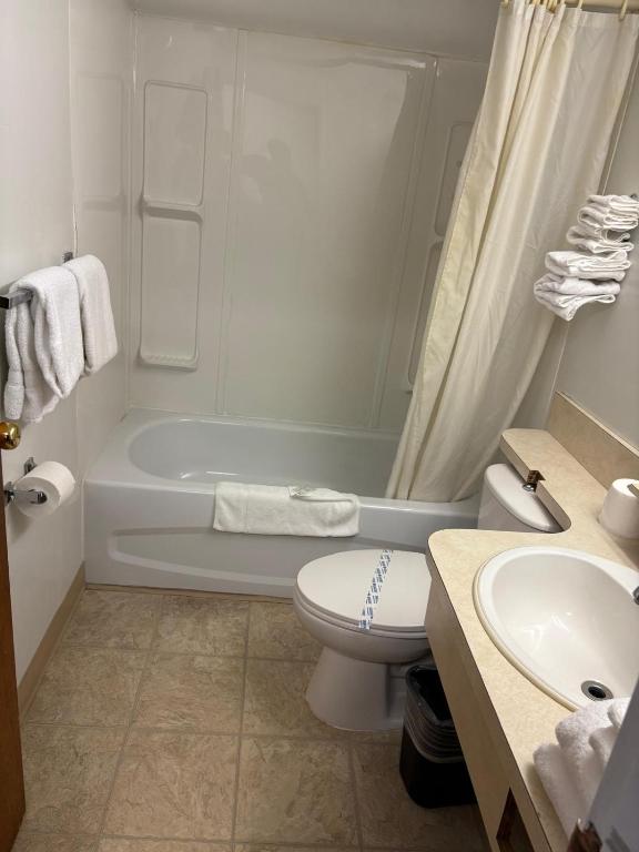 Koupelna v ubytování Camelot Court Motel