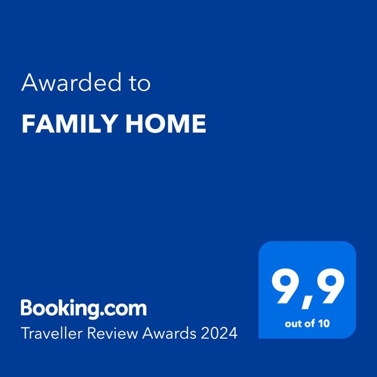 FAMILY HOME的证书、奖牌、标识或其他文件